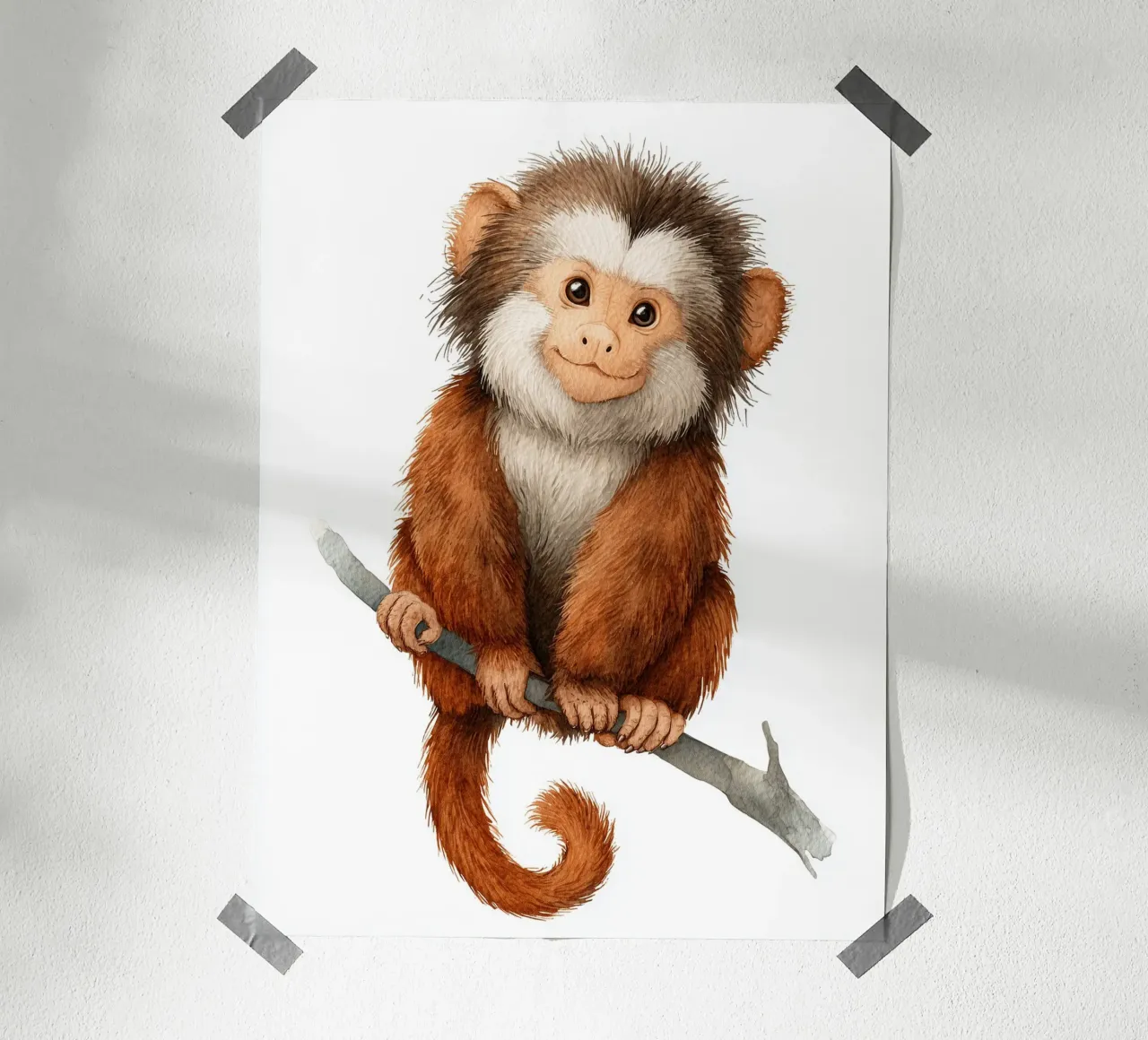 Cute monkey poster poster by Kid’s Dream