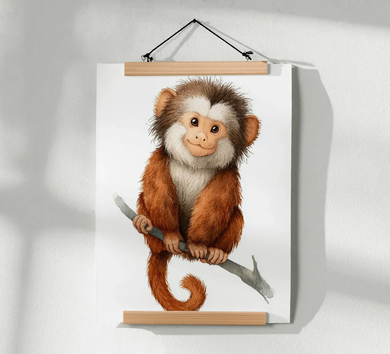 Cute monkey poster poster by Kid’s Dream