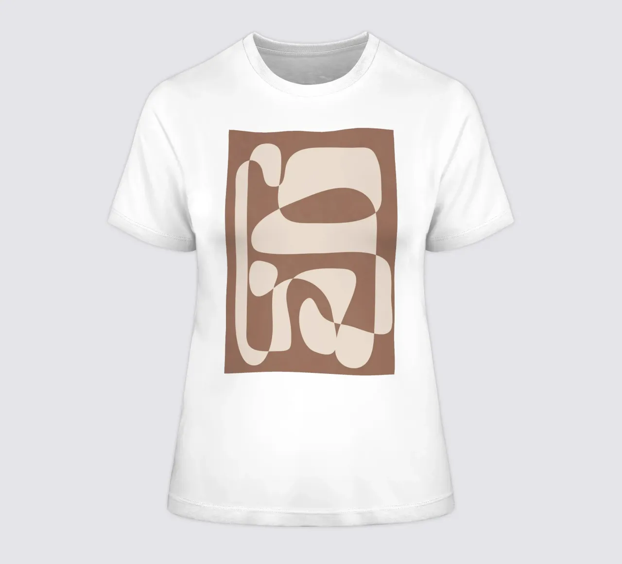 Mocha Modern Abstract 2 t-shirt da donna da Nadjaa