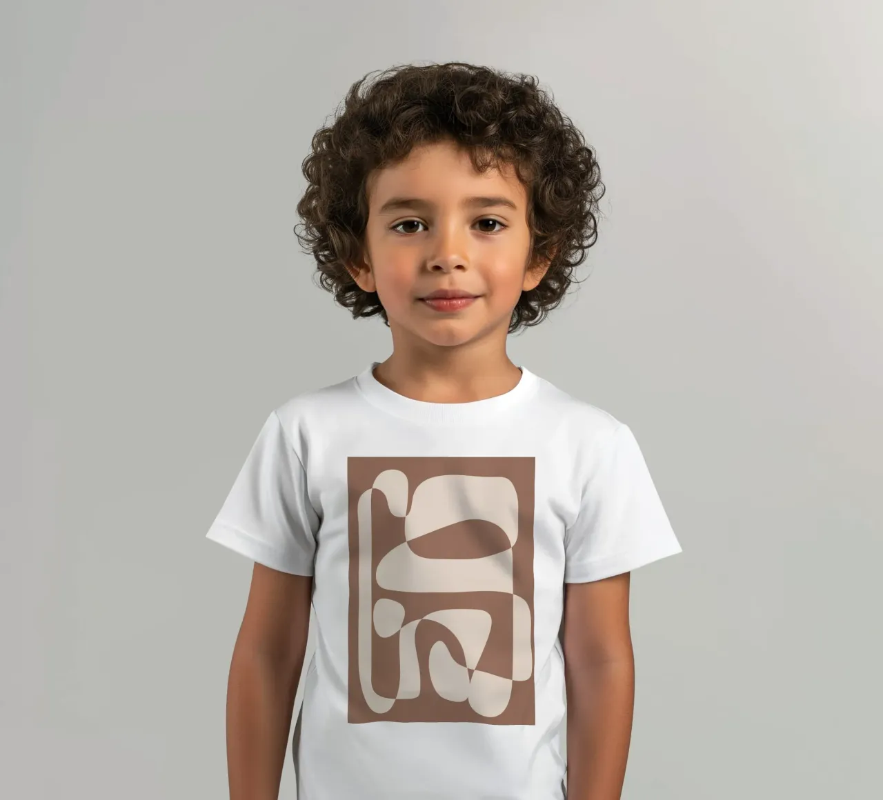 Mocha Modern Abstract 2 t-shirt bambini da Nadjaa