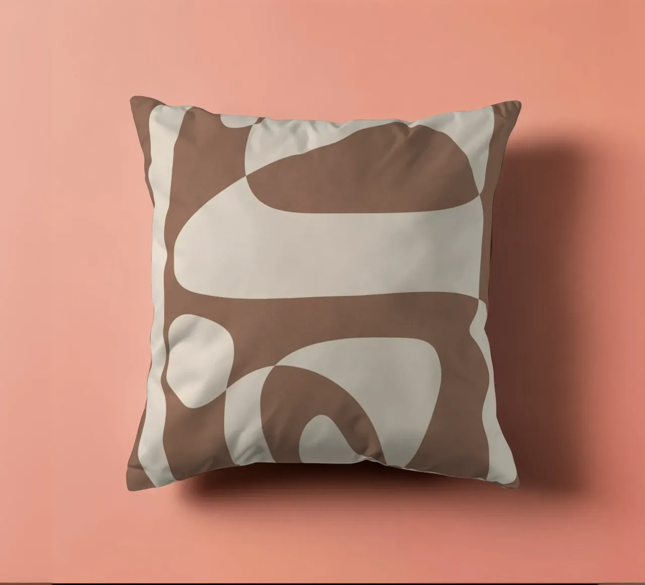 Mocha Modern Abstract 2 cuscino da Nadjaa