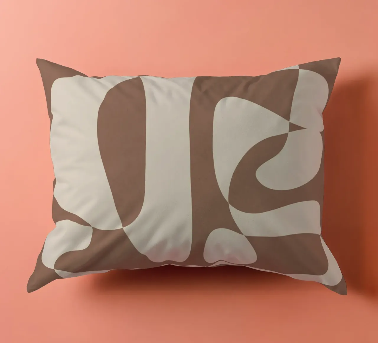 Mocha Modern Abstract 2 cuscino da Nadjaa