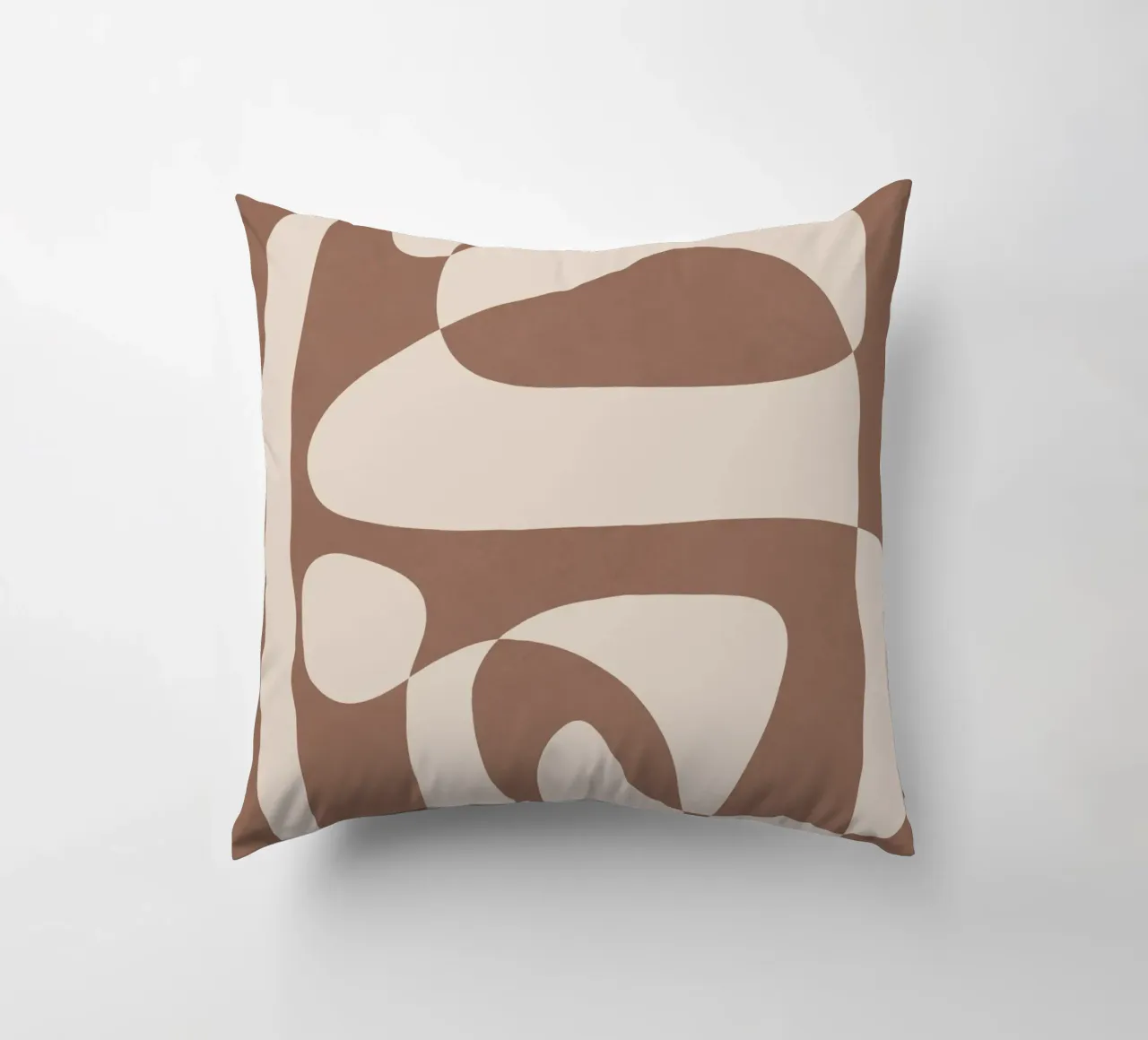 Mocha Modern Abstract 2 cuscino da Nadjaa