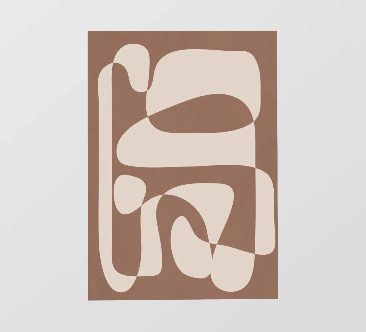 Mocha Modern Abstract 2 telo in pvc da Nadjaa