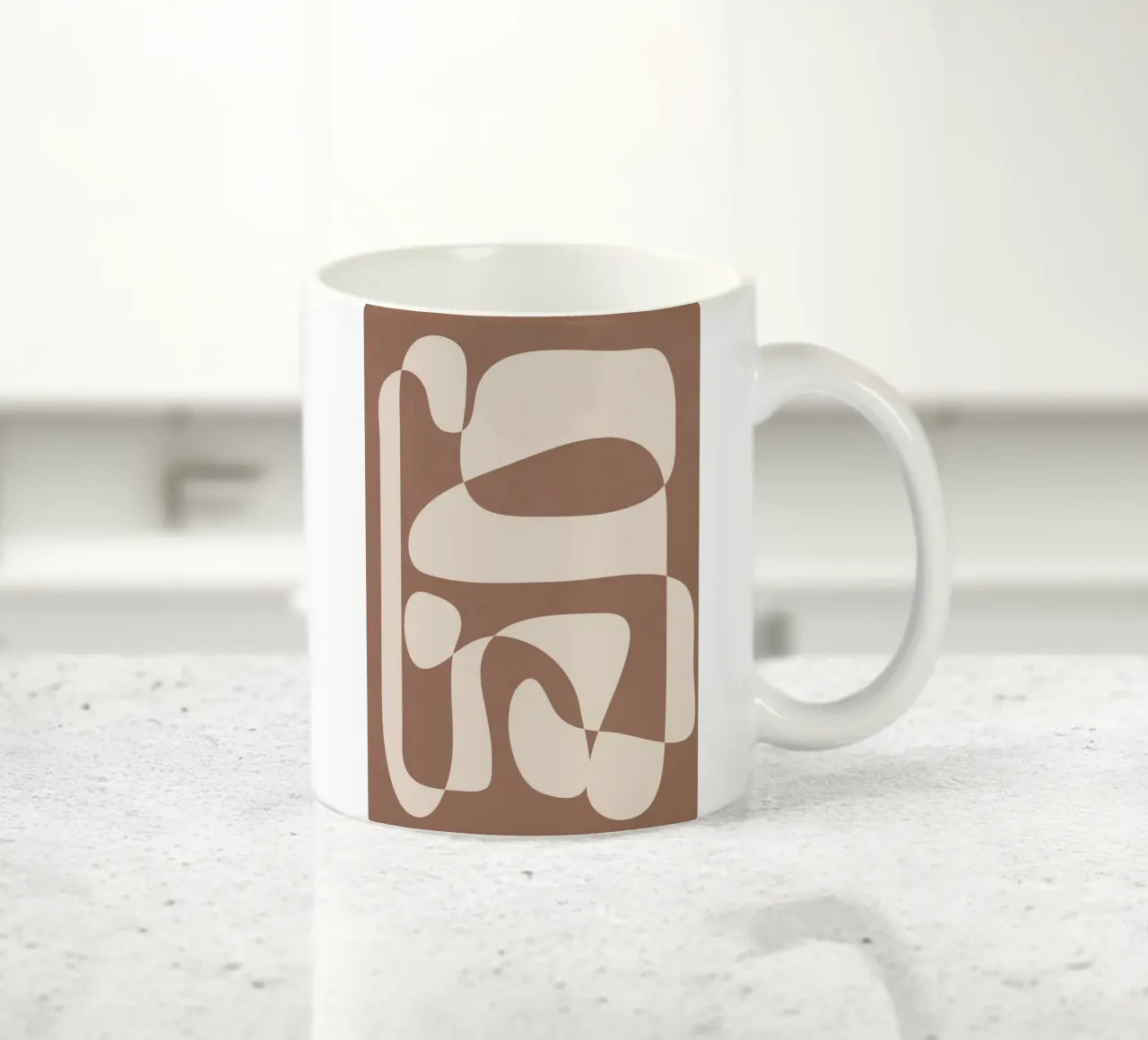 Mocha Modern Abstract 2 tazza in ceramica da Nadjaa
