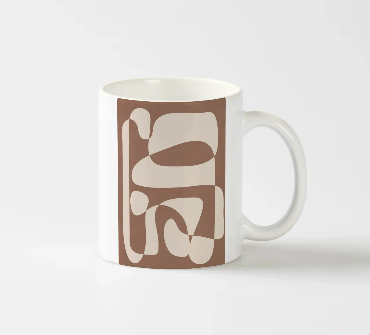 Mocha Modern Abstract 2 tazza in ceramica da Nadjaa