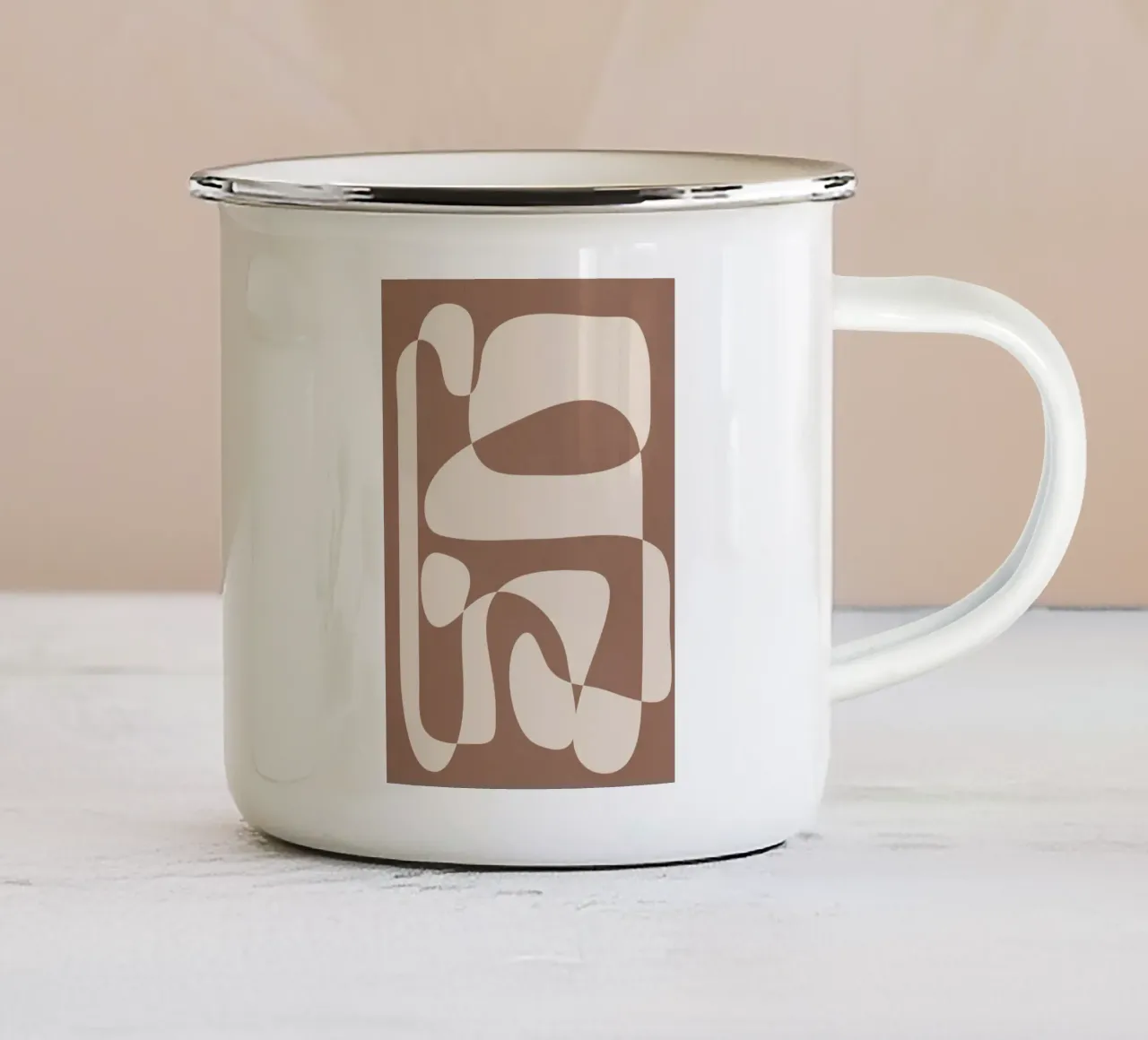 Mocha Modern Abstract 2 tazza in smalto da Nadjaa