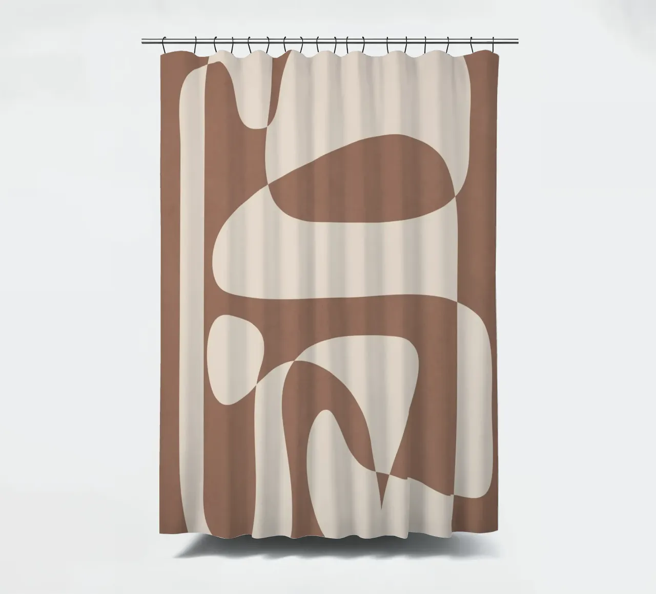 Mocha Modern Abstract 2 Duschvorhang von Nadjaa