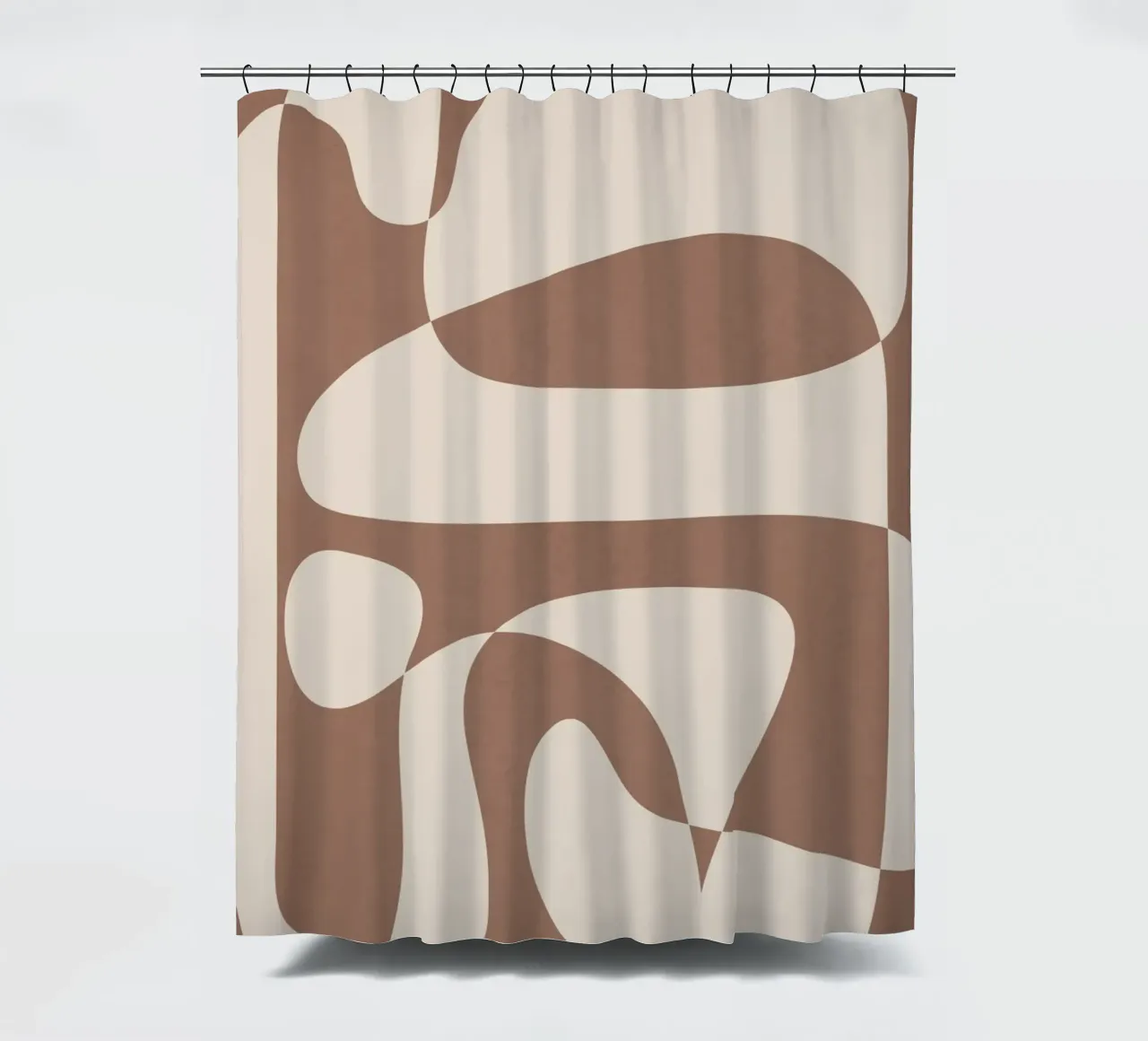 Mocha Modern Abstract 2 Duschvorhang von Nadjaa