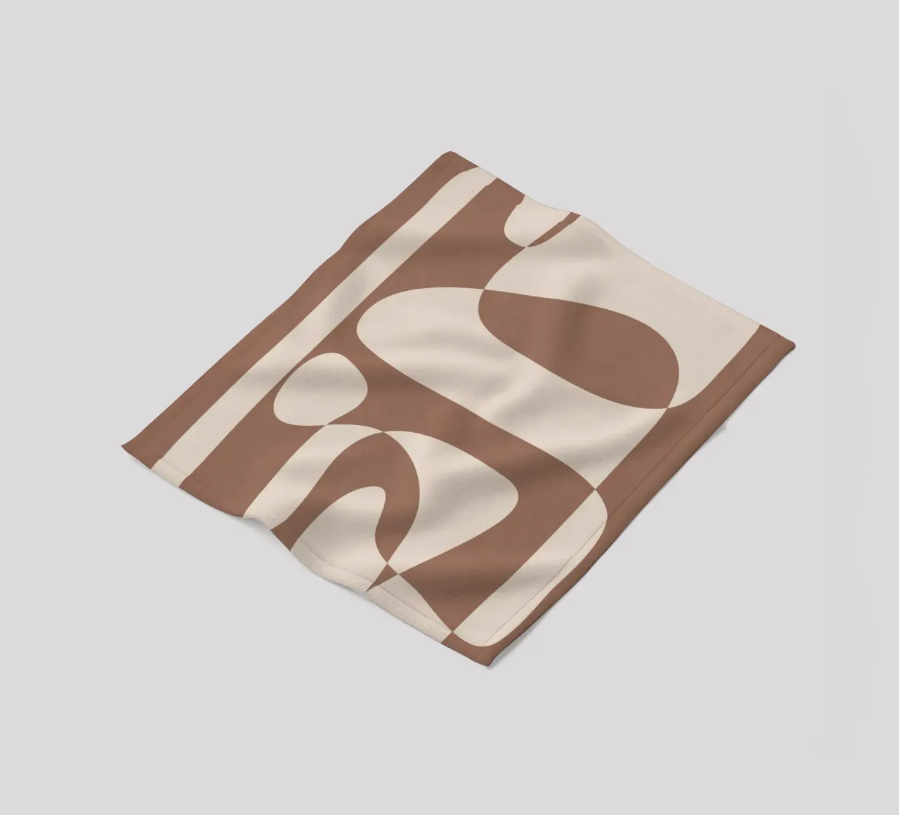 Mocha Modern Abstract 2 coperta in pile da Nadjaa