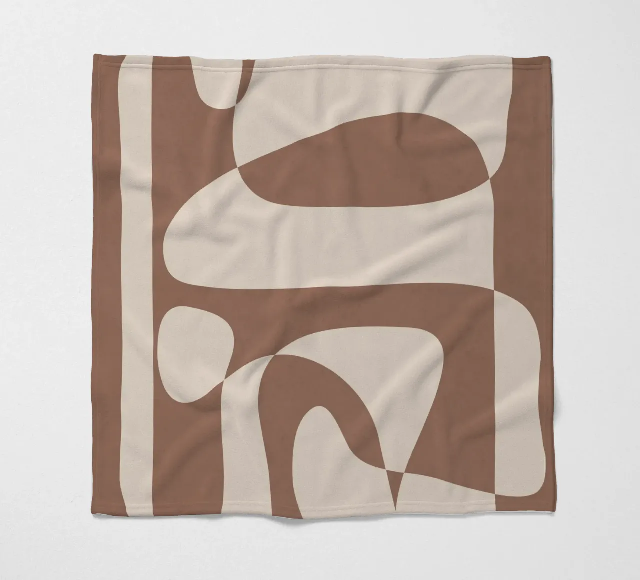 Mocha Modern Abstract 2 coperta in pile da Nadjaa