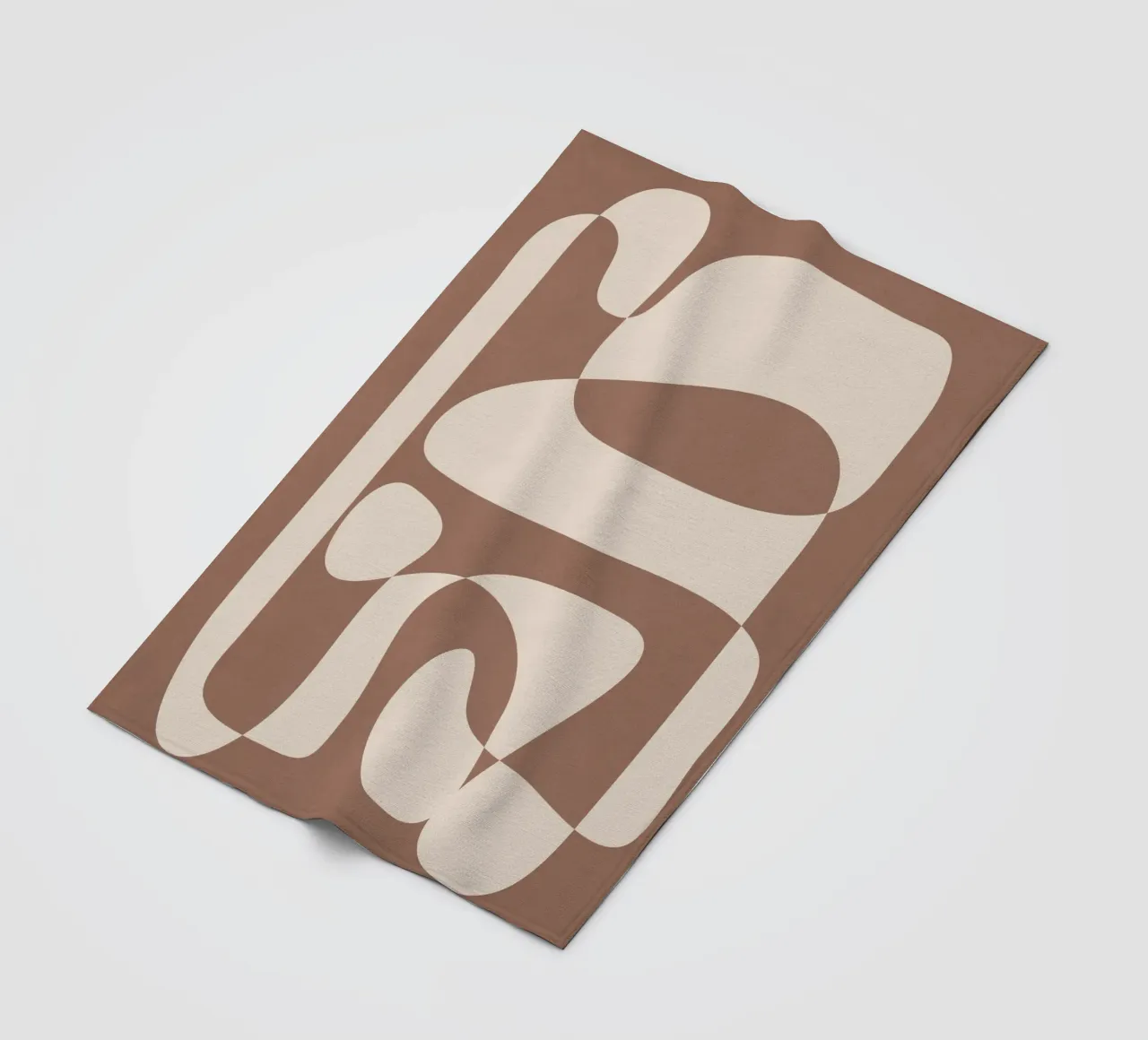 Mocha Modern Abstract 2 coperta in pile da Nadjaa