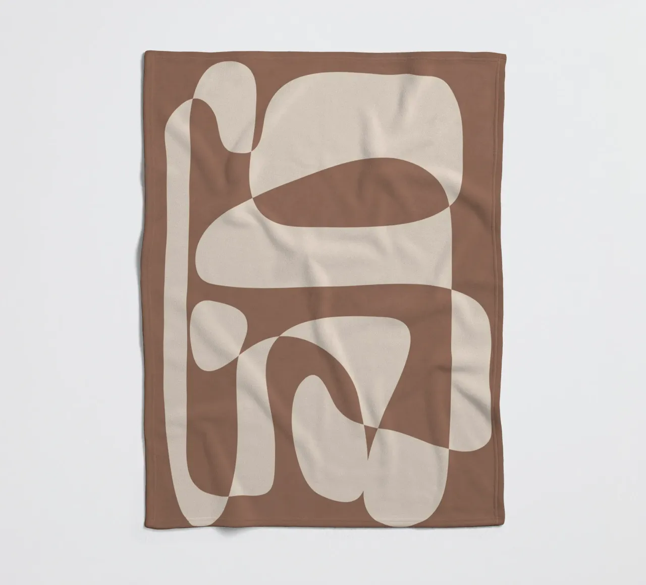 Mocha Modern Abstract 2 coperta in pile da Nadjaa