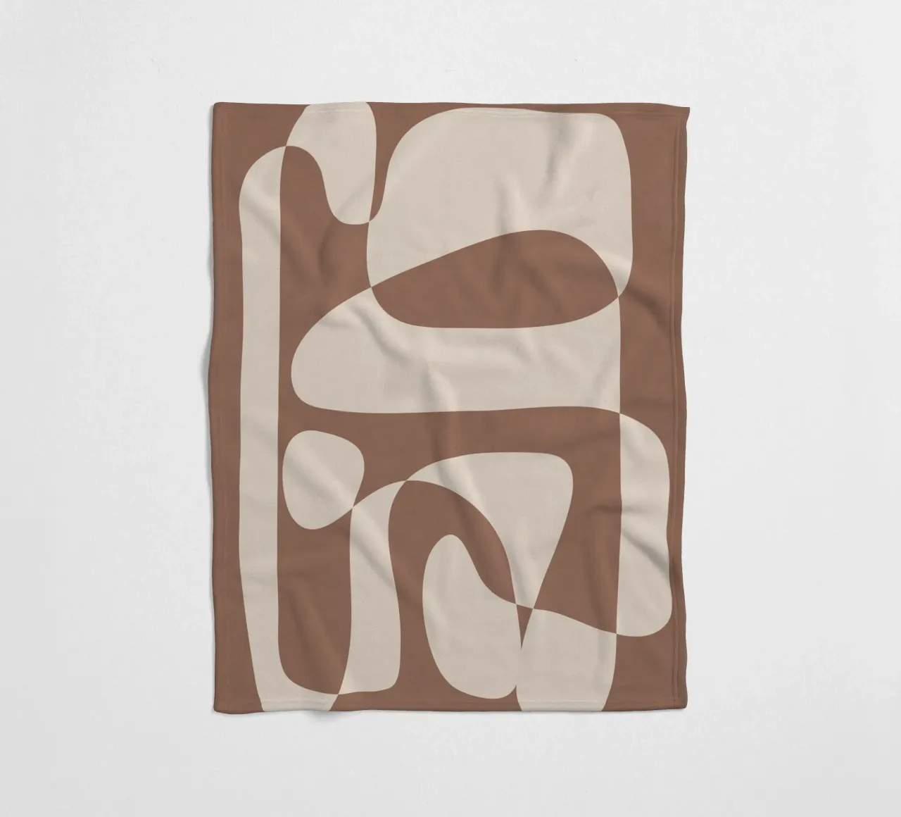 Mocha Modern Abstract 2 coperta in pile da Nadjaa
