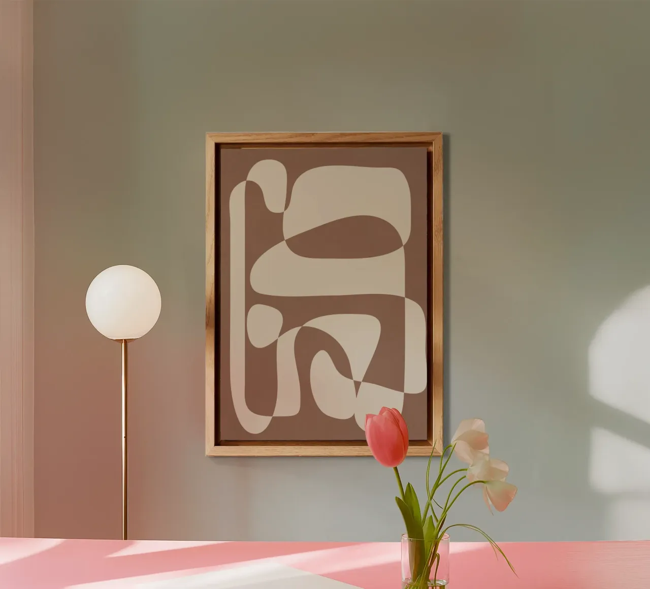 Mocha Modern Abstract 2 alluminio dibond da Nadjaa