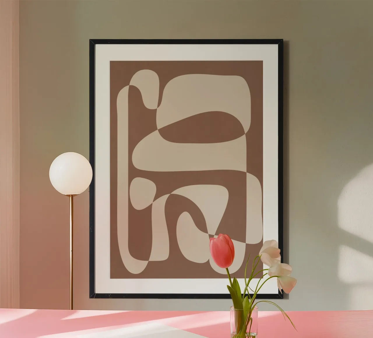 Mocha Modern Abstract 2 hahnemühle van Nadjaa
