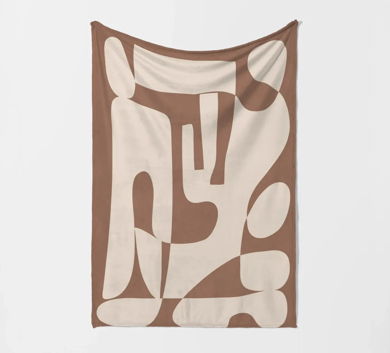 Mocha Modern Abstract 3 coperta in pile da Nadjaa