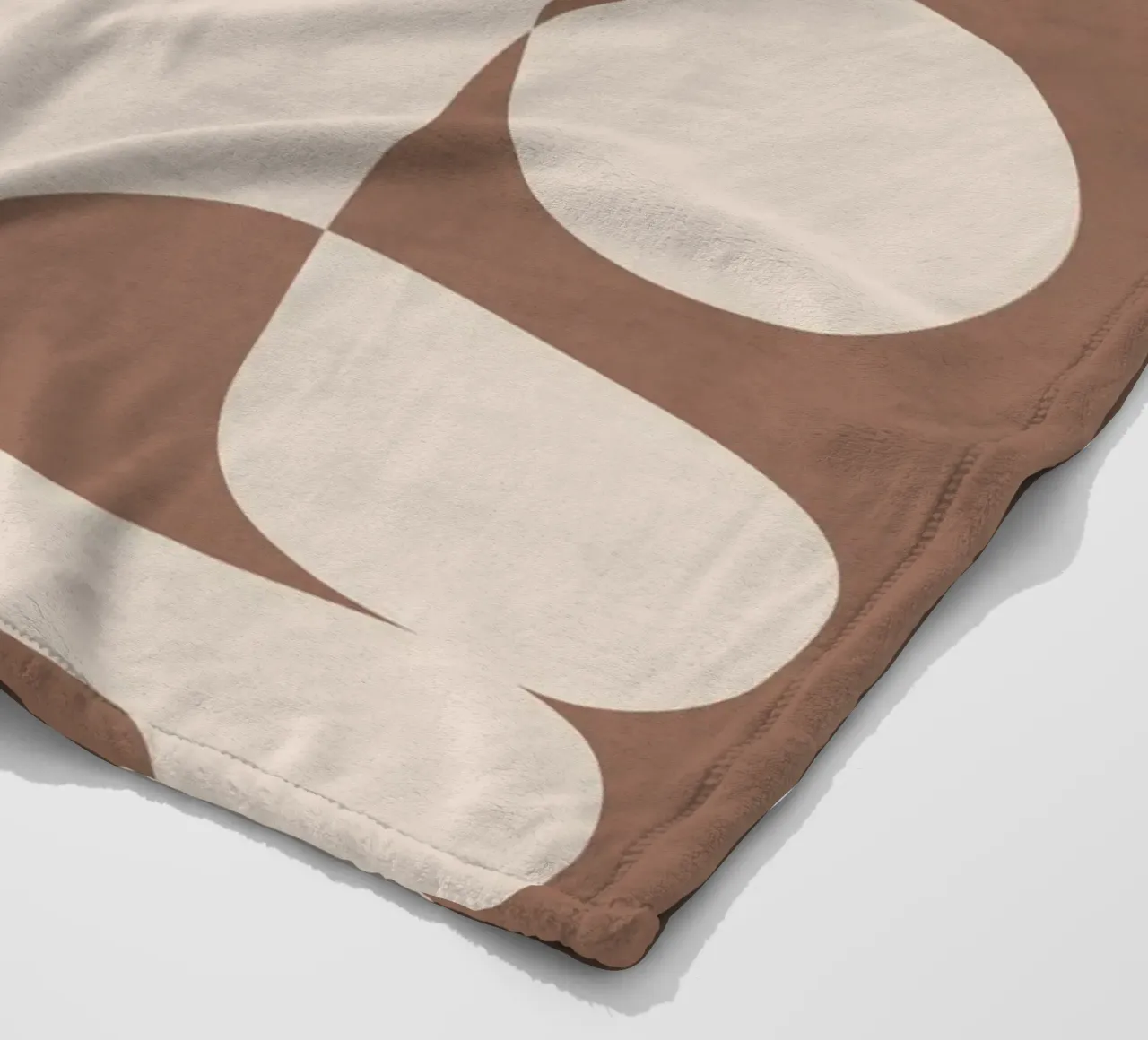 Mocha Modern Abstract 3 coperta in pile da Nadjaa
