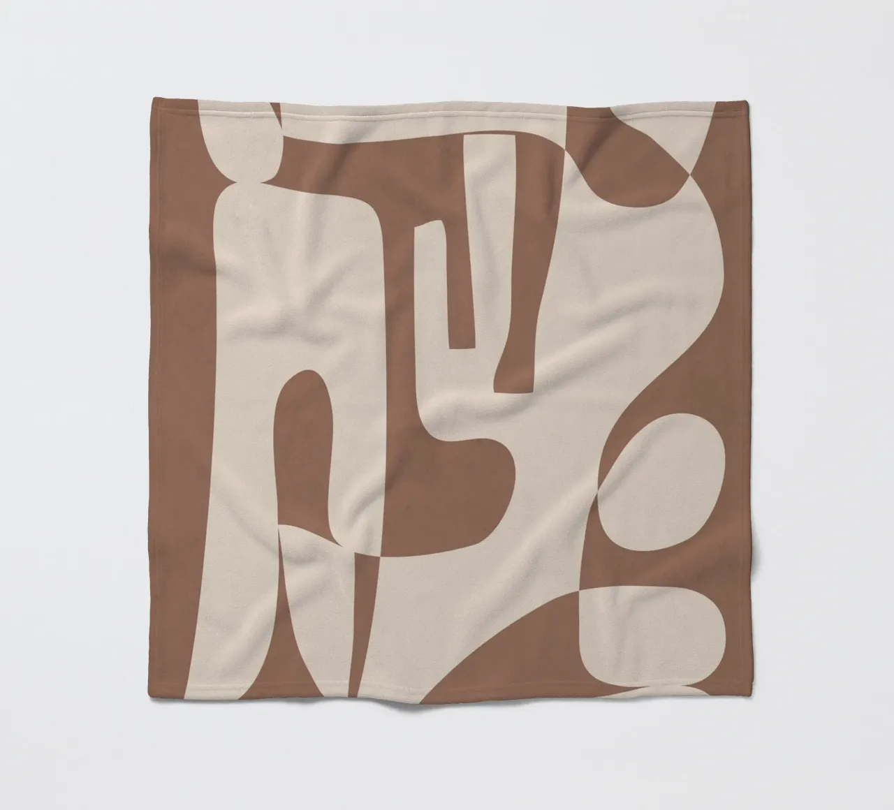 Mocha Modern Abstract 3 coperta in pile da Nadjaa