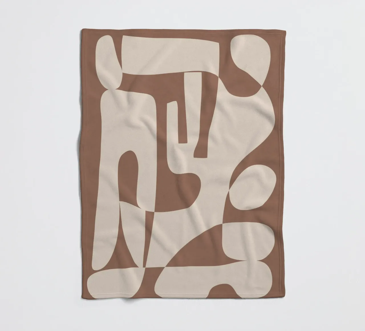 Mocha Modern Abstract 3 coperta in pile da Nadjaa
