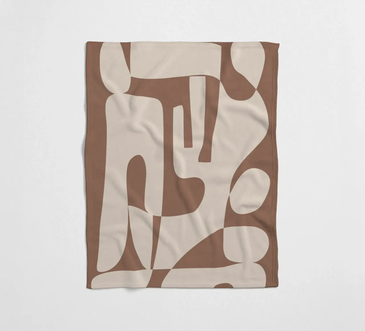 Mocha Modern Abstract 3 coperta in pile da Nadjaa