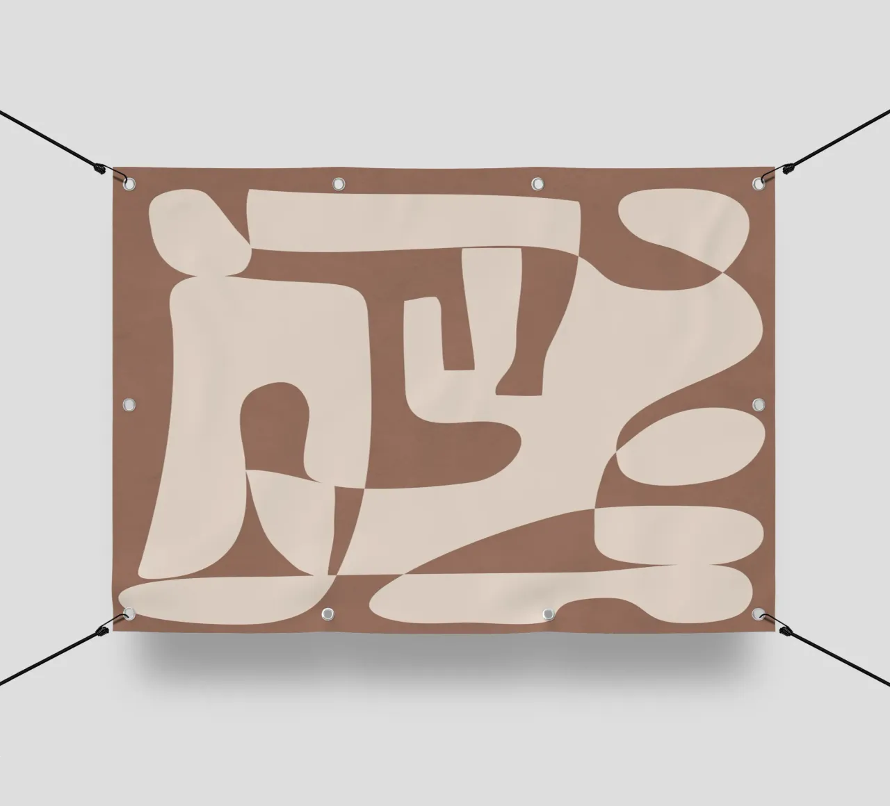 Mocha Modern Abstract 3 telo in pvc da Nadjaa