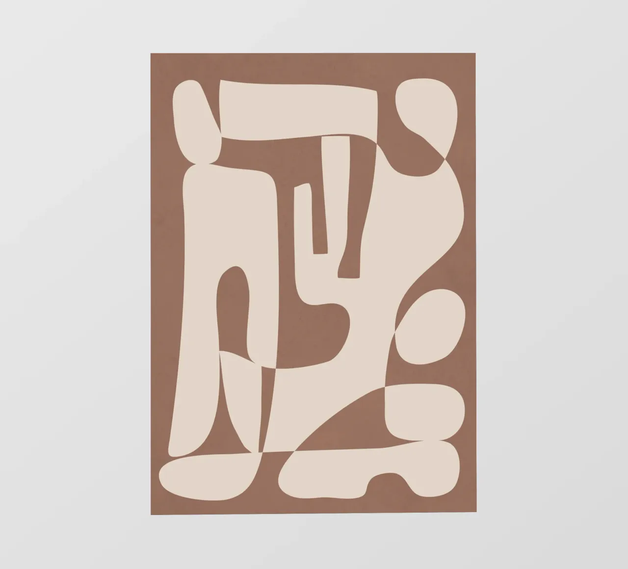 Mocha Modern Abstract 3 telo in pvc da Nadjaa