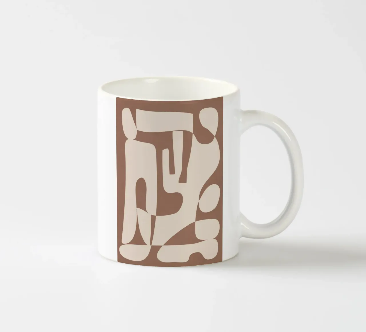 Mocha Modern Abstract 3 tazza in ceramica da Nadjaa