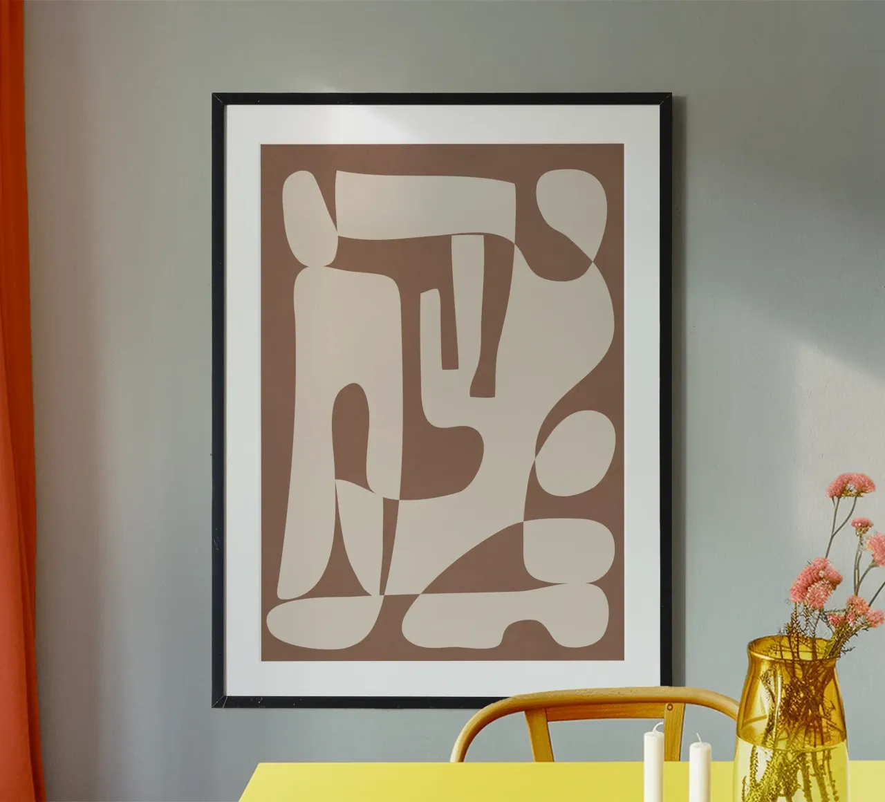 Mocha Modern Abstract 3 carta hahnemühle da Nadjaa