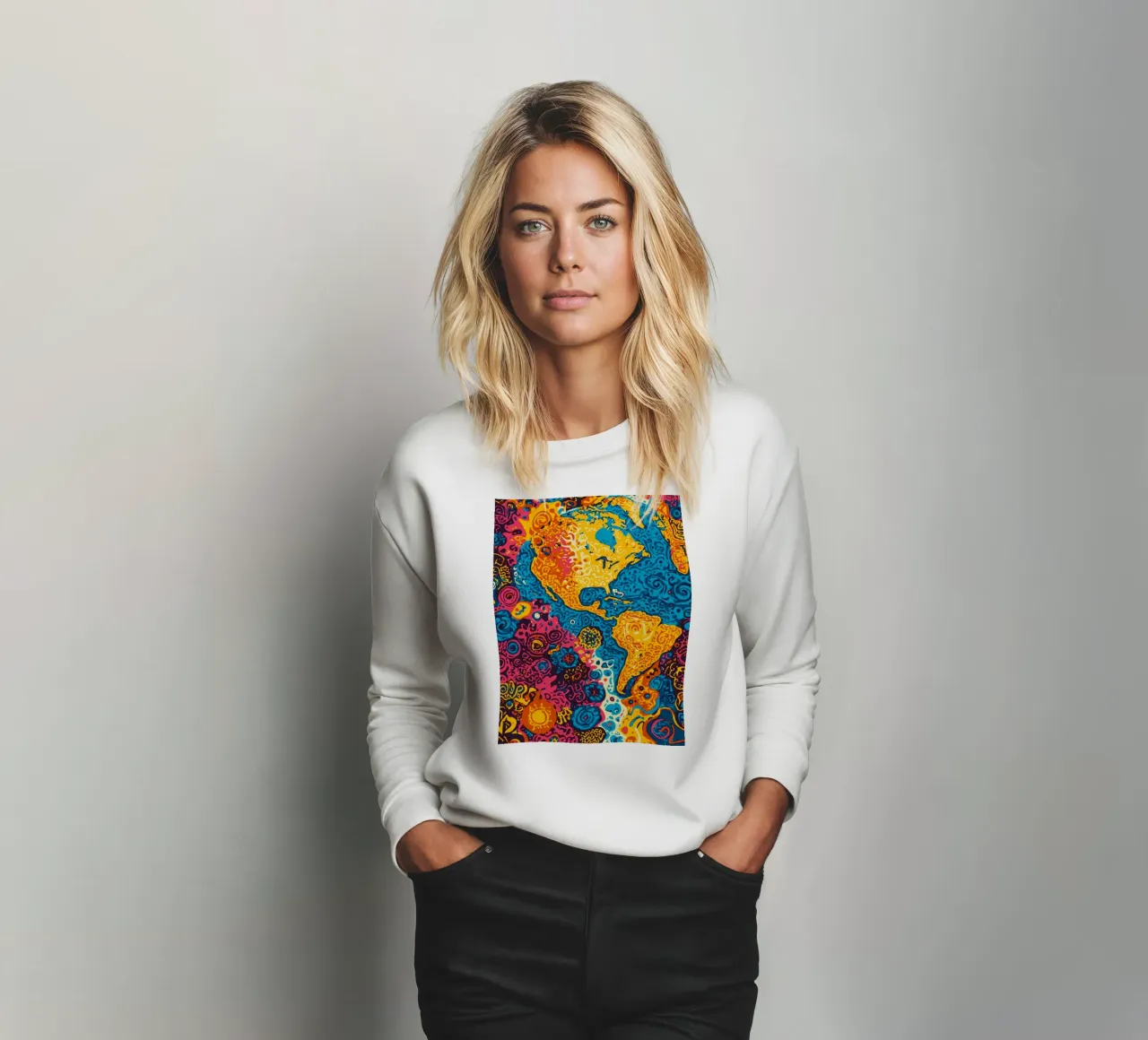 Planet Pattern – A Fusion of African Art and Graffiti sweatshirt by Abstract and Patterns