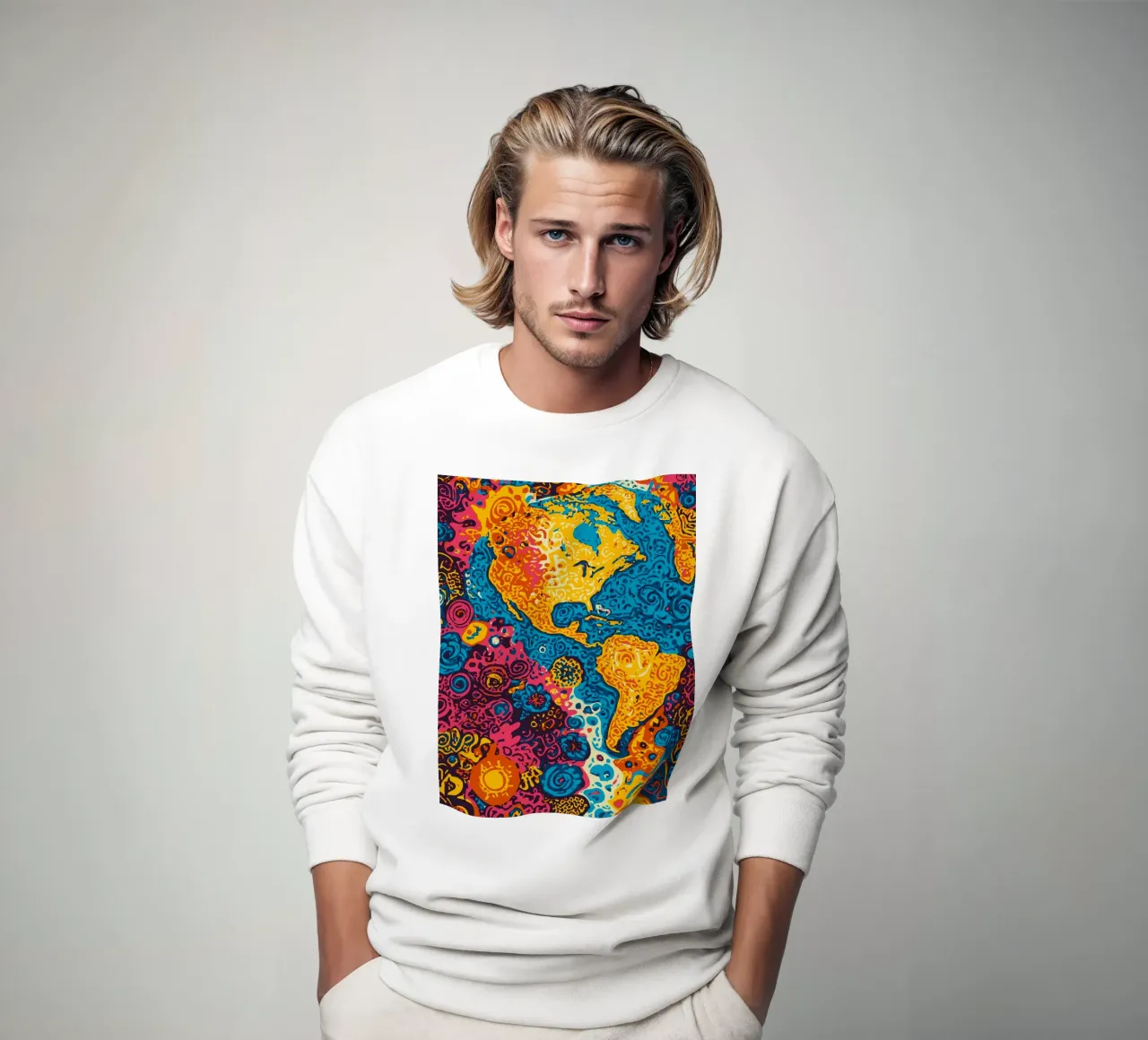 Planet Pattern - Una fusión de arte africano y graffiti sudadera de Abstract and Patterns