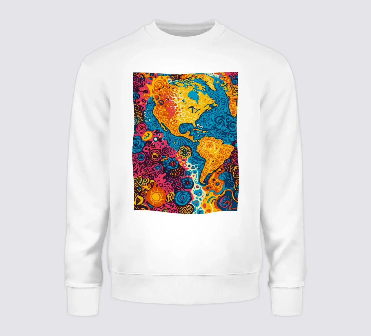 Planet Pattern - Una fusión de arte africano y graffiti sudadera de Abstract and Patterns