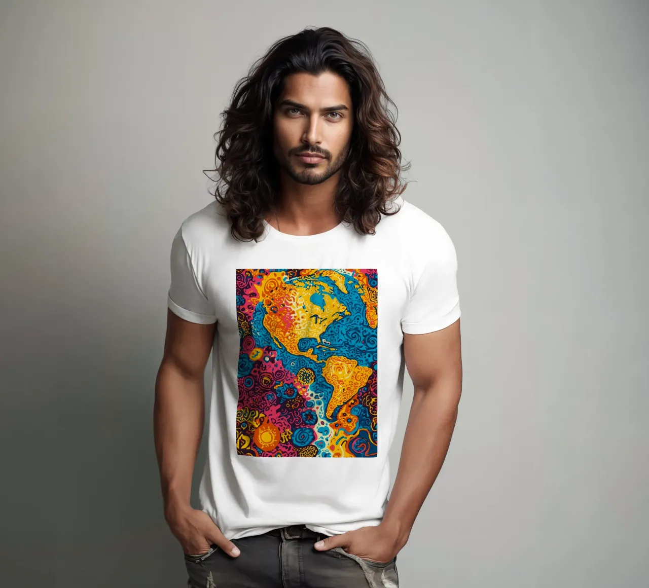 Planet Pattern - Una fusione di arte africana e graffiti t-shirt da Abstract and Patterns