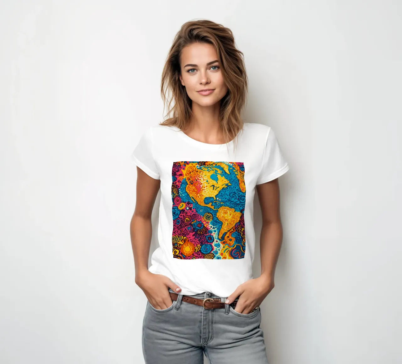 Planet Pattern - Una fusione di arte africana e graffiti t-shirt da donna da Abstract and Patterns