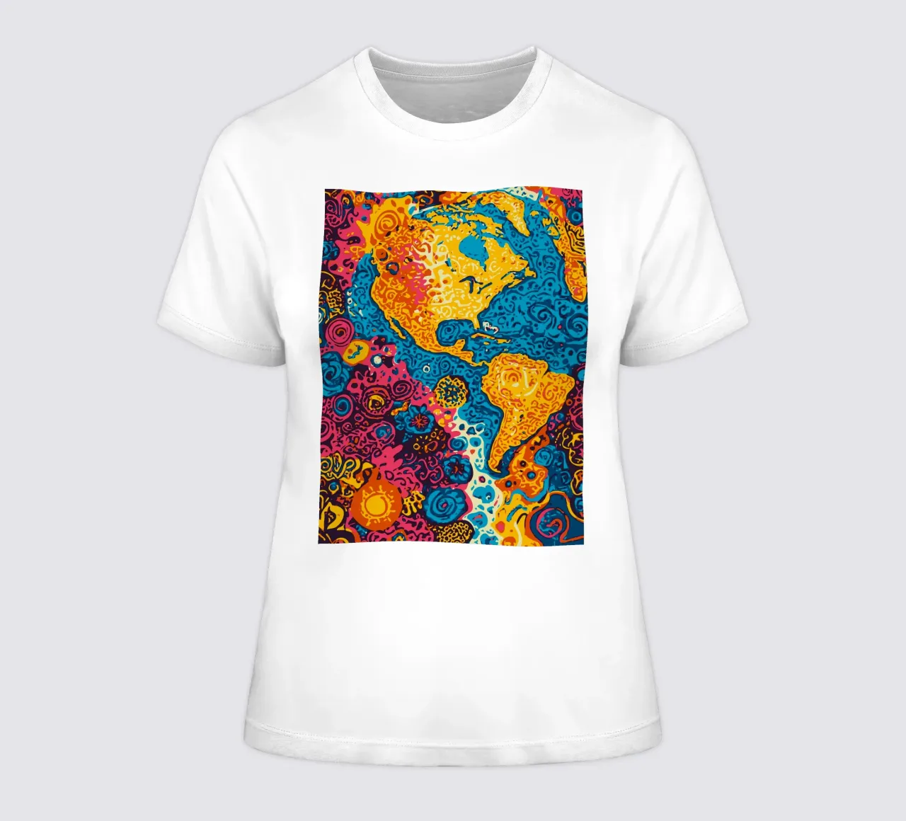 Planet Pattern - Una fusione di arte africana e graffiti t-shirt da donna da Abstract and Patterns