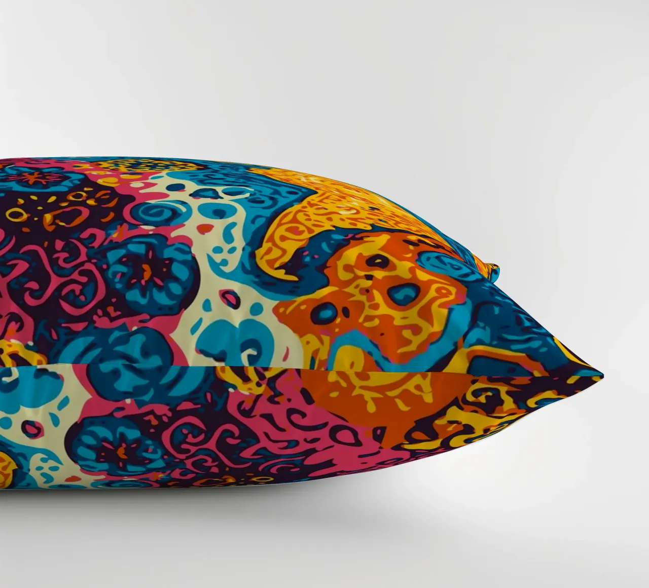 Planet Pattern - Une fusion d'art africain et de graffitis coussin de Abstract and Patterns