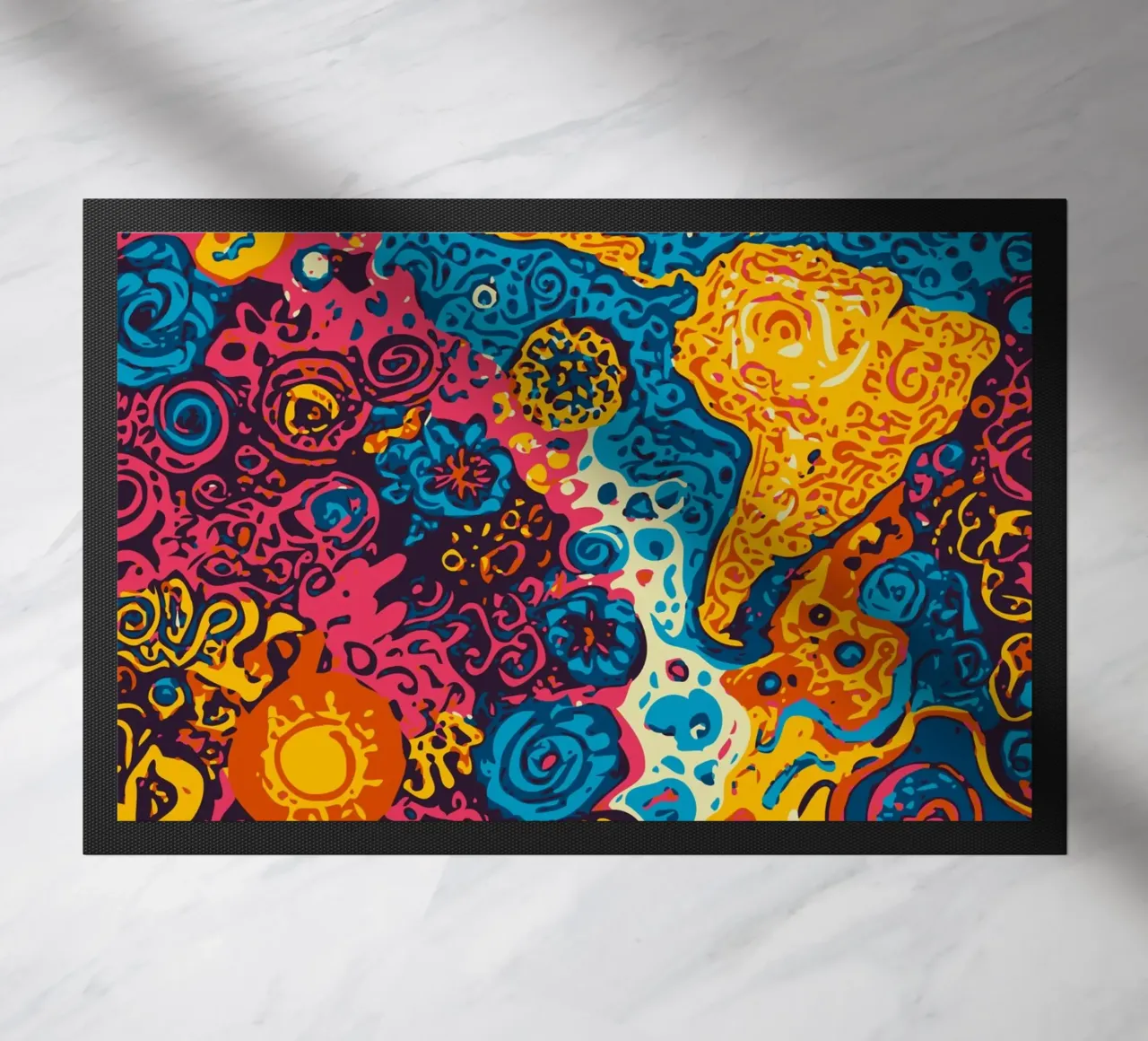 Planet Pattern - Una fusione di arte africana e graffiti zerbino da Abstract and Patterns