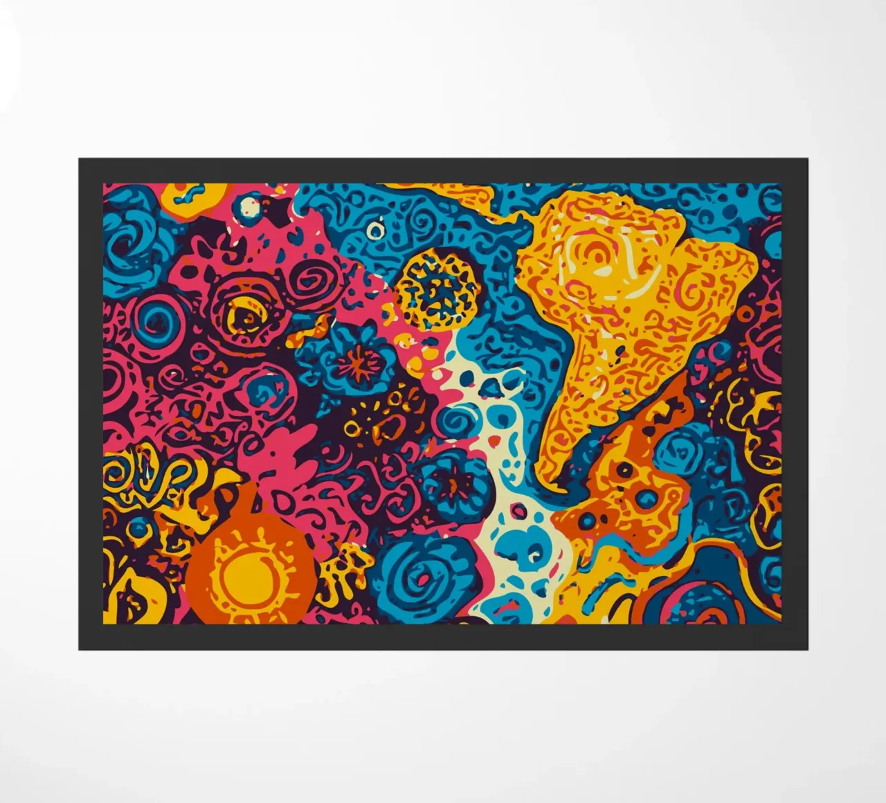 Planet Pattern - Una fusione di arte africana e graffiti zerbino da Abstract and Patterns