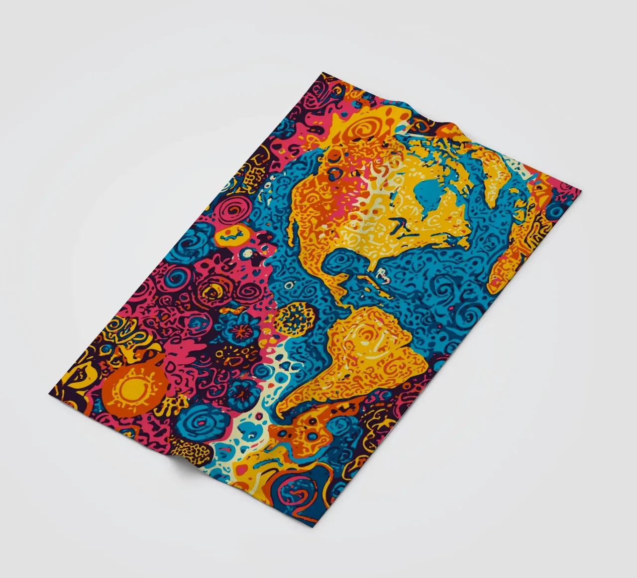 Planet Pattern - Una fusione di arte africana e graffiti coperta in pile da Abstract and Patterns