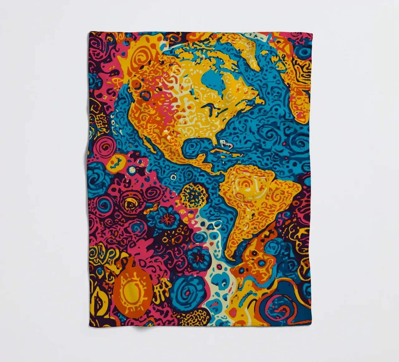 Planet Pattern - Una fusione di arte africana e graffiti coperta in pile da Abstract and Patterns
