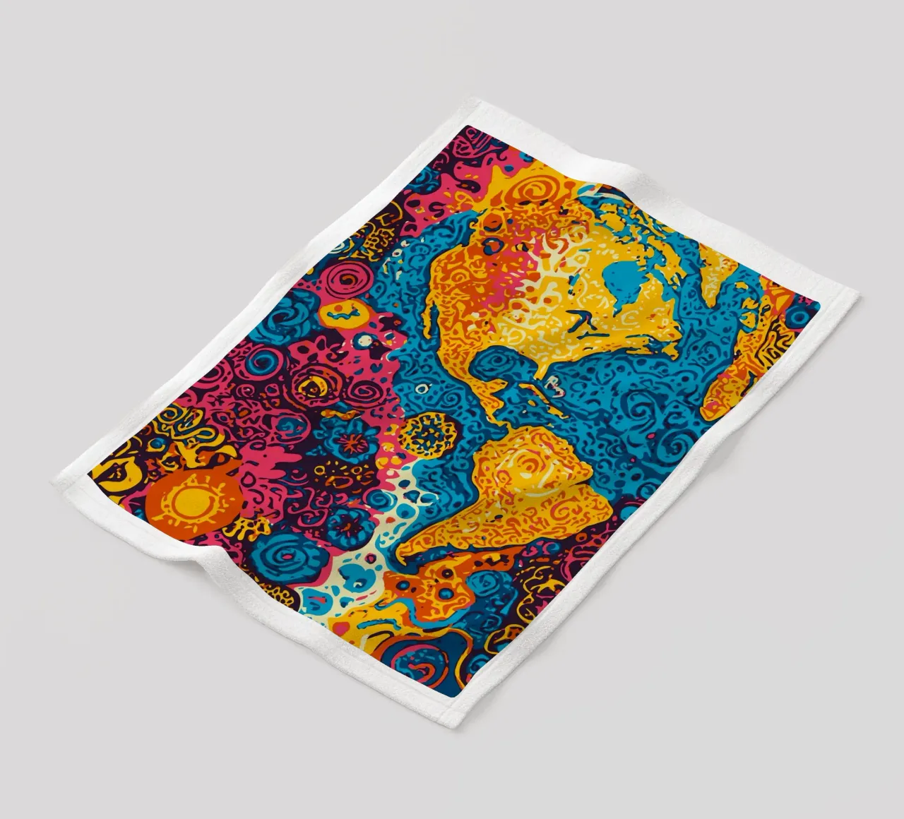 Planet Pattern - Una fusione di arte africana e graffiti coperta in pile da Abstract and Patterns