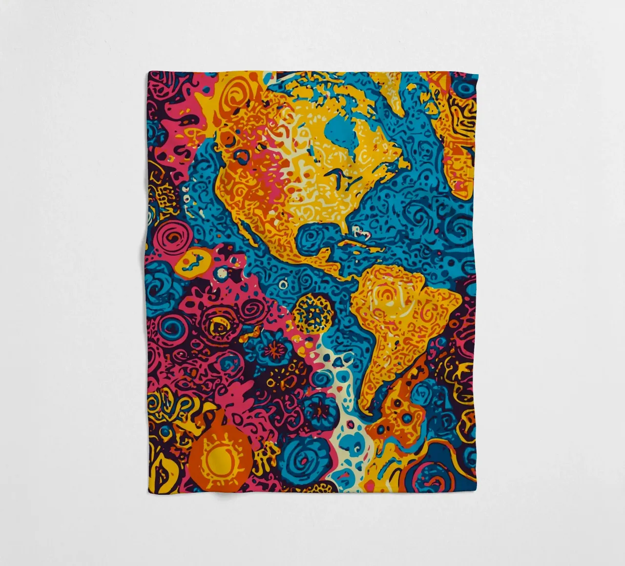 Planet Pattern - Una fusione di arte africana e graffiti coperta in pile da Abstract and Patterns