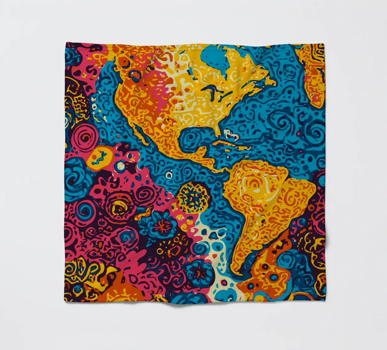 Planet Pattern - Una fusione di arte africana e graffiti coperta in pile da Abstract and Patterns