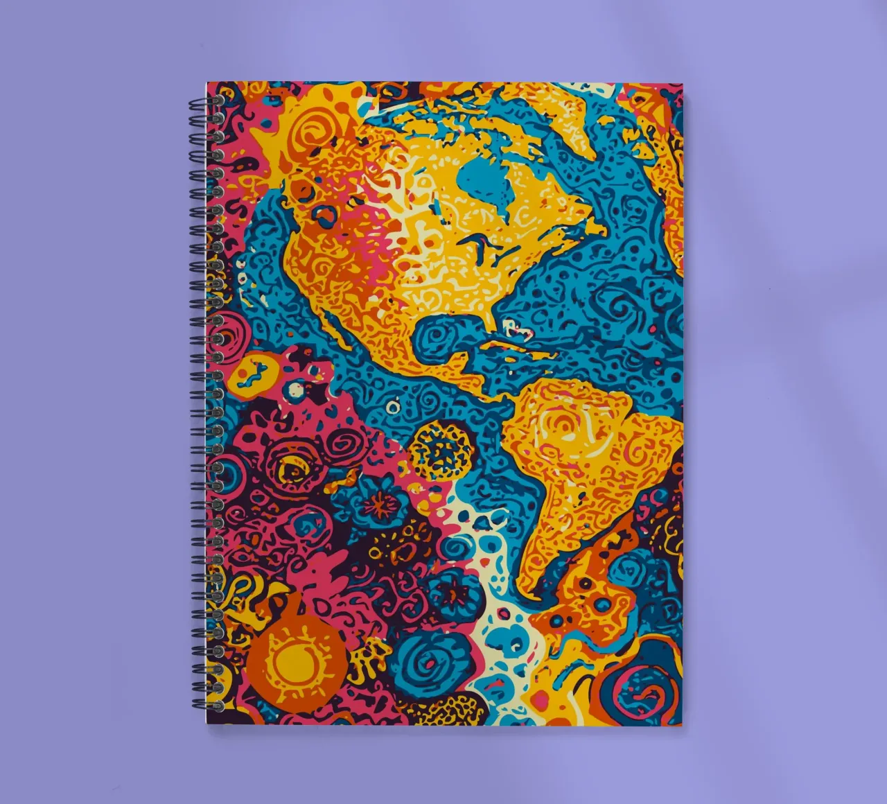 Planet Pattern – A Fusion of African Art and Graffiti spiral notebook by Abstract and Patterns