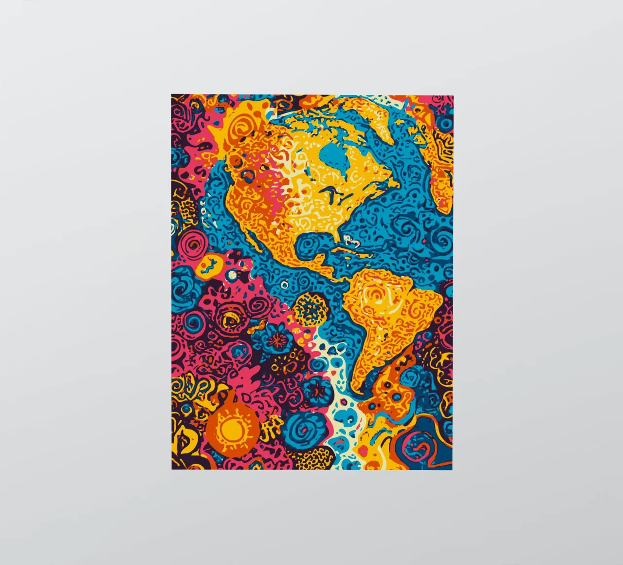 Planet Pattern - Una fusione di arte africana e graffiti adesivo da Abstract and Patterns