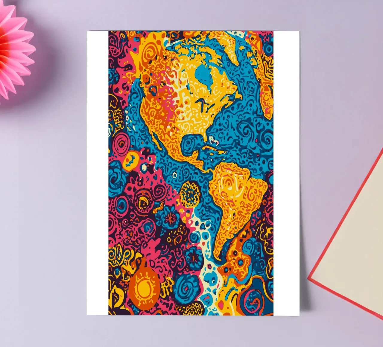 Planet Pattern - Una fusione di arte africana e graffiti foglio adesivo da Abstract and Patterns