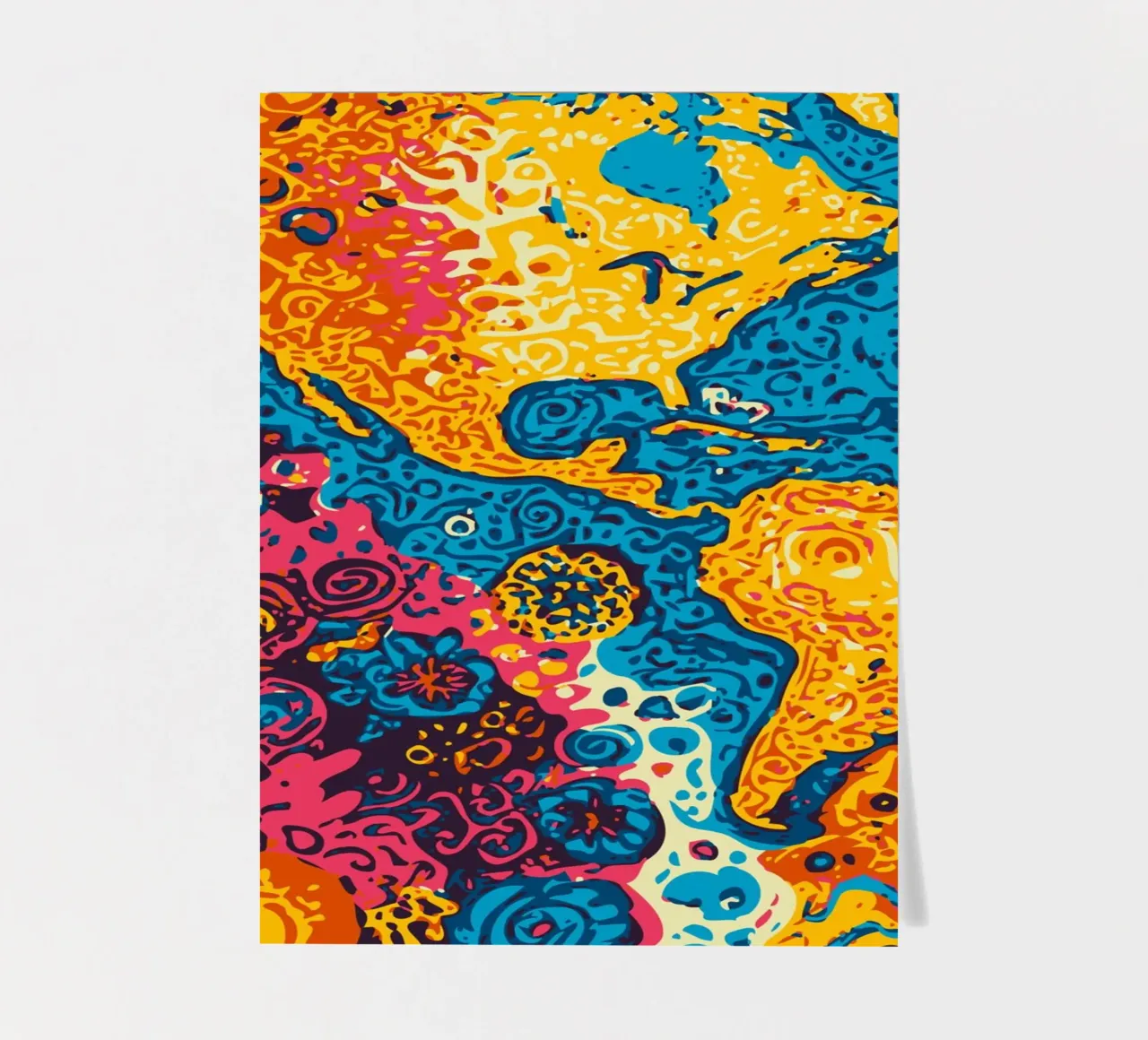 Planet Pattern - Una fusione di arte africana e graffiti foglio adesivo da Abstract and Patterns