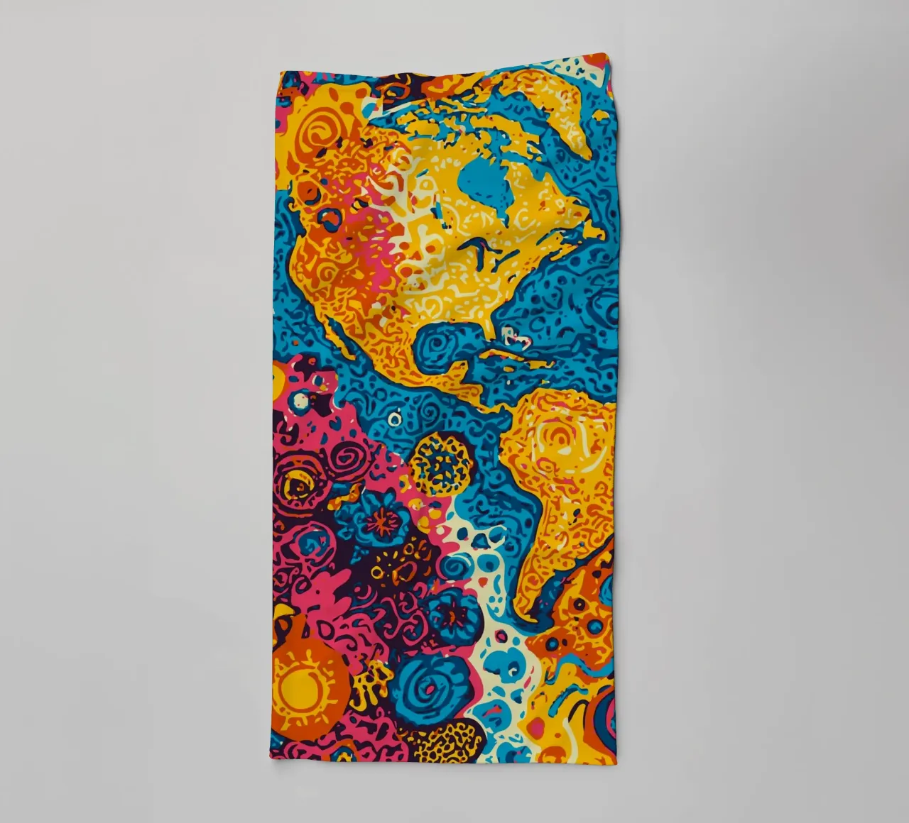 Planet Pattern - Una fusione di arte africana e graffiti asciugamano da bagno da Abstract and Patterns