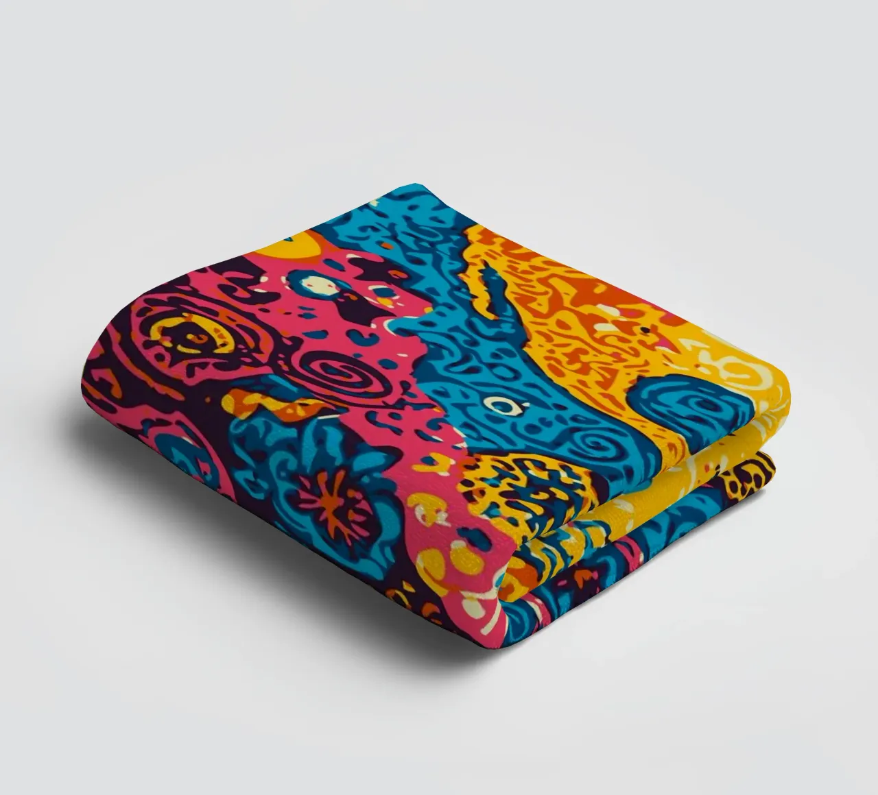 Planet Pattern - Eine Fusion aus afrikanischer Kunst und Graffiti Handtuch von Abstract and Patterns