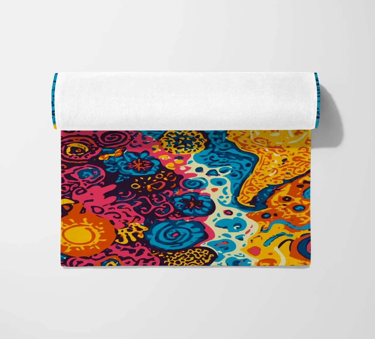 Planet Pattern - Una fusione di arte africana e graffiti telo mare da Abstract and Patterns